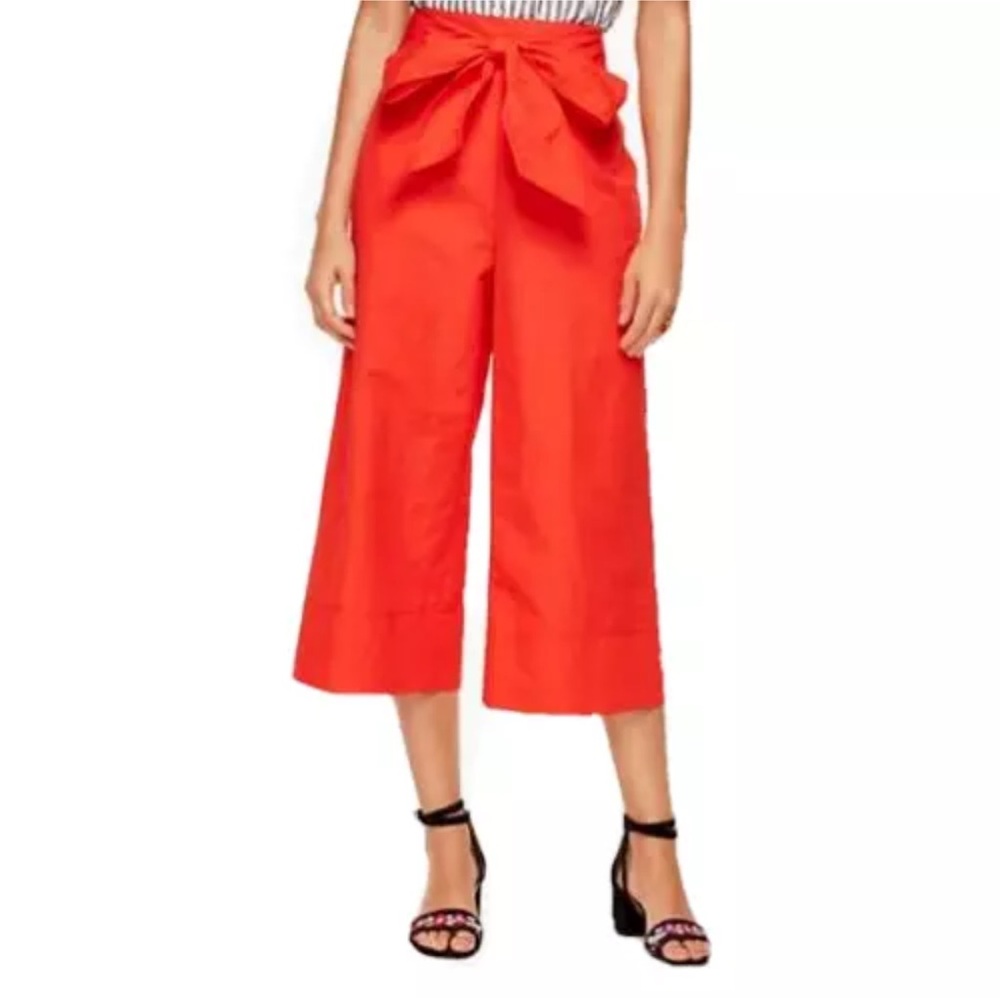 Kate Spade Bold Red Cropped Culottes